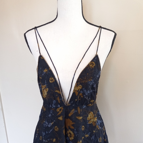 Free People Intimately Losin' It Romper Color Raven Womens Size Small - Picture 4 of 12